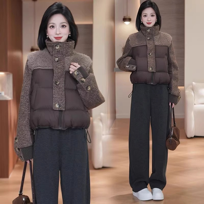 小个子短款羽绒棉服女2025冬季