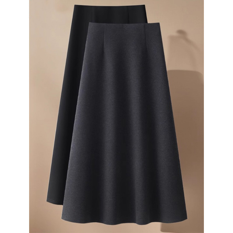 复古通勤风毛呢半身裙女2025秋冬