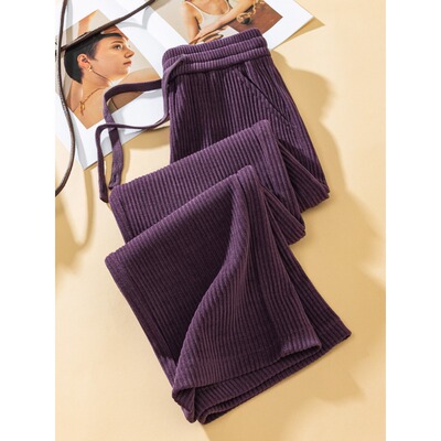 高级感阔腿休闲裤女春季