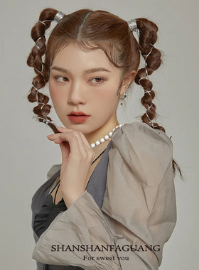 气质少女脏辫嘻哈编发绳子发带银色发绳韩版编织日韩高级感女减龄