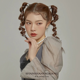 气质少女脏辫嘻哈编发绳子发带银色发绳韩版编织日韩高级感女减龄
