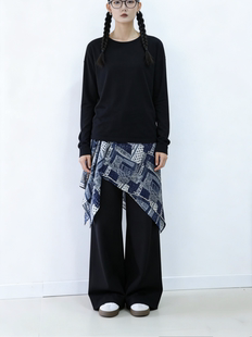 现货 屁帘女时髦外搭叠穿裙帘配饰 不规则艺术生设计感系带一片式