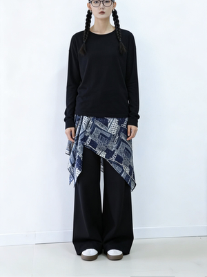 现货 不规则艺术生设计感系带一片式屁帘女时髦外搭叠穿裙帘配饰