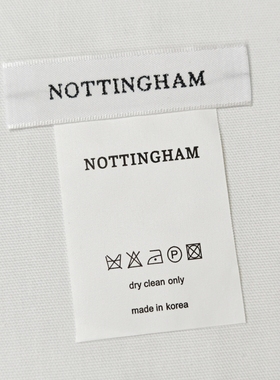 NOTTINGHAM韩国领标现货 木梭机缎面织唛 柔软侧标洗水标定制设计