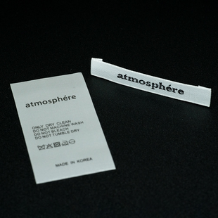 韩国标现货领标服装商标衣服标签定制高密度织唛锻面布标唛头订做