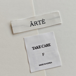 木梭机缎面织唛侧标印 东大门不标签 ARTE韩国服装 领标洗水标现货