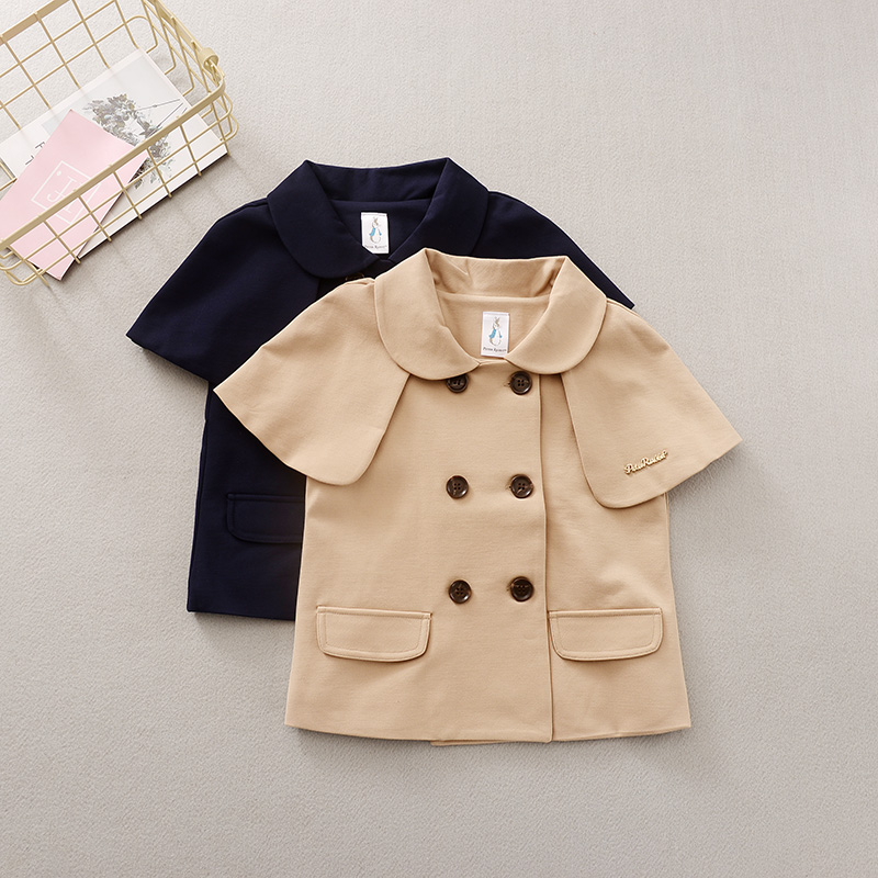 丽婴房正品童装彼得兔双排扣双层