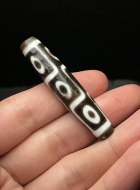精品高油高润九眼天珠咬色清晰风化自然皮壳漂亮料子油润