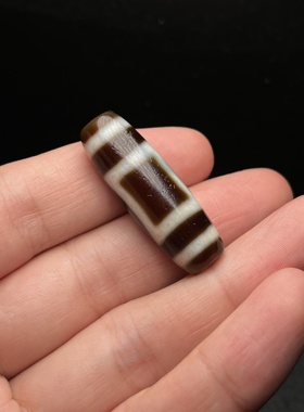 精品台湾老料高油润天地天珠咬色清晰分明皮壳包浆自然油润