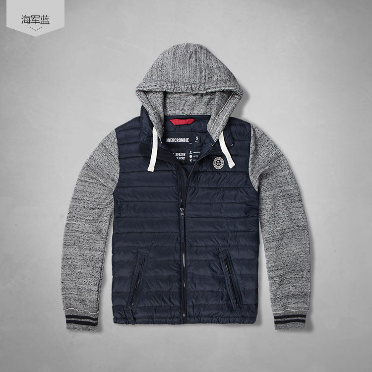国内现货男士轻盈拼接AF羽绒外套