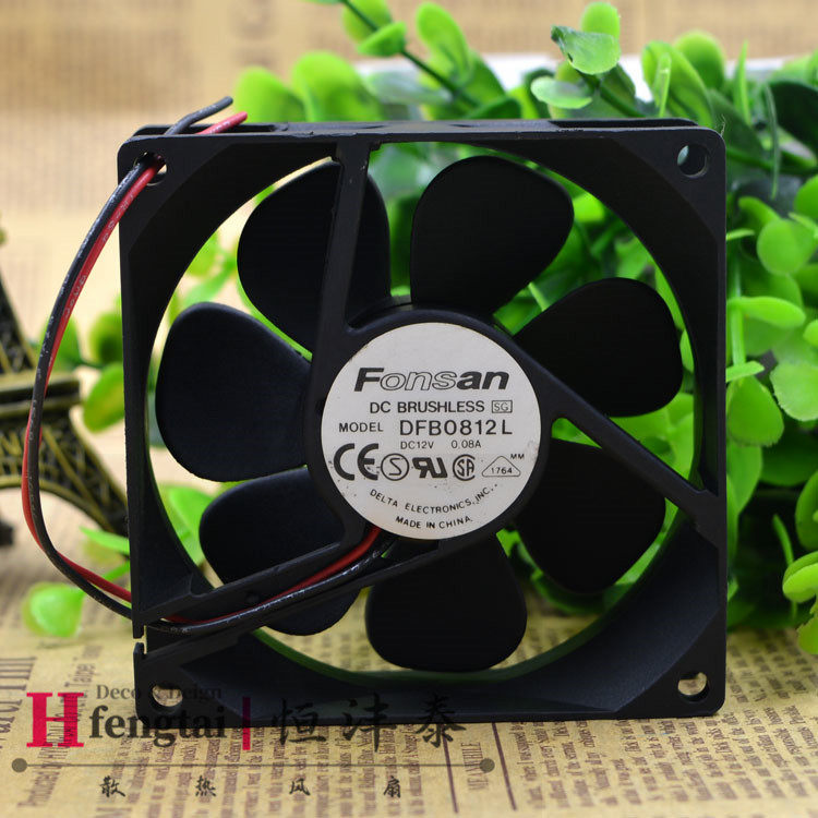 台达 8025 12V 0.08A 8CM 超静音2线 电源 电脑机箱风扇 DFB0812L