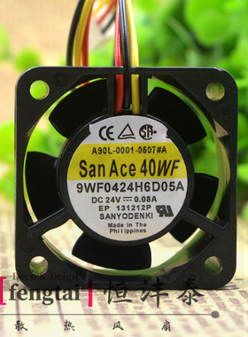 9WF0424H6D05A 原装日本山洋 4CM 24V 0.08A 4020发那科专用风扇