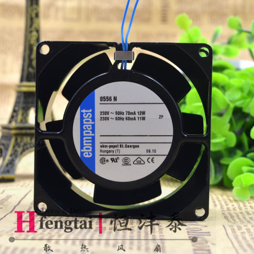 TYP 8556N AC230V 8cm 德国ebmpapst 8038 全金属耐高温风扇