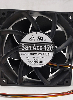 三洋SanAce 24V 1.5A 12038 9GV1224P1J01 12厘米变频器暴力风扇