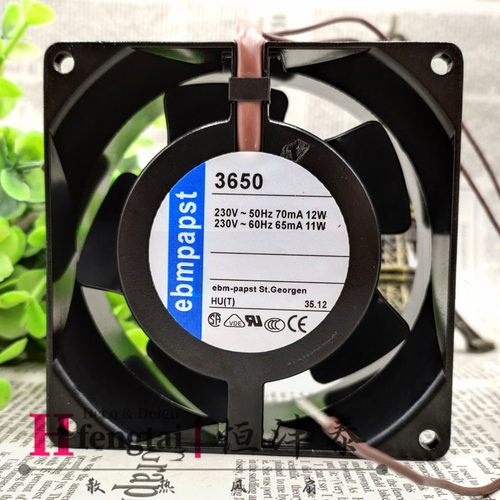 德国ebmpapst TYP 3650 9厘米 230V 12/11W 9038全金属耐高温风机