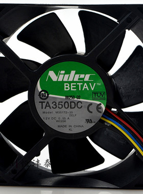 NIDEC 9032 12V 0.55A 戴尔台式机4线温控风扇TA350DC M35172-35