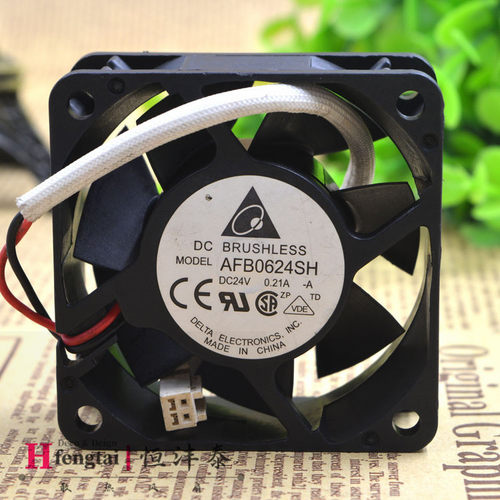 台达 AFB0624SH 6025 24V 0.21A 6CM 2线 变频器 大风量 散热风扇