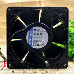 德国 ebm papst 12738 230V 17/18W TYP 5958 12.7cm 散热风扇