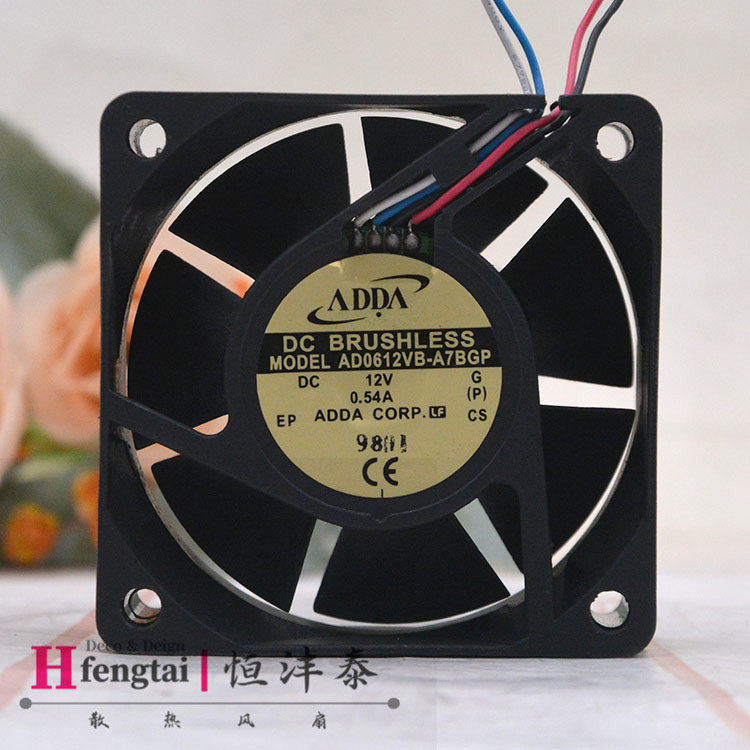 ADDA协喜 6CM AD0612VB-A7BGP 12V 0.54A 6025 4线PWM机箱风扇