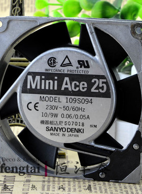原装日本山洋 9CM 109S094 9225 230V 0.06A/0.05A 10/9W