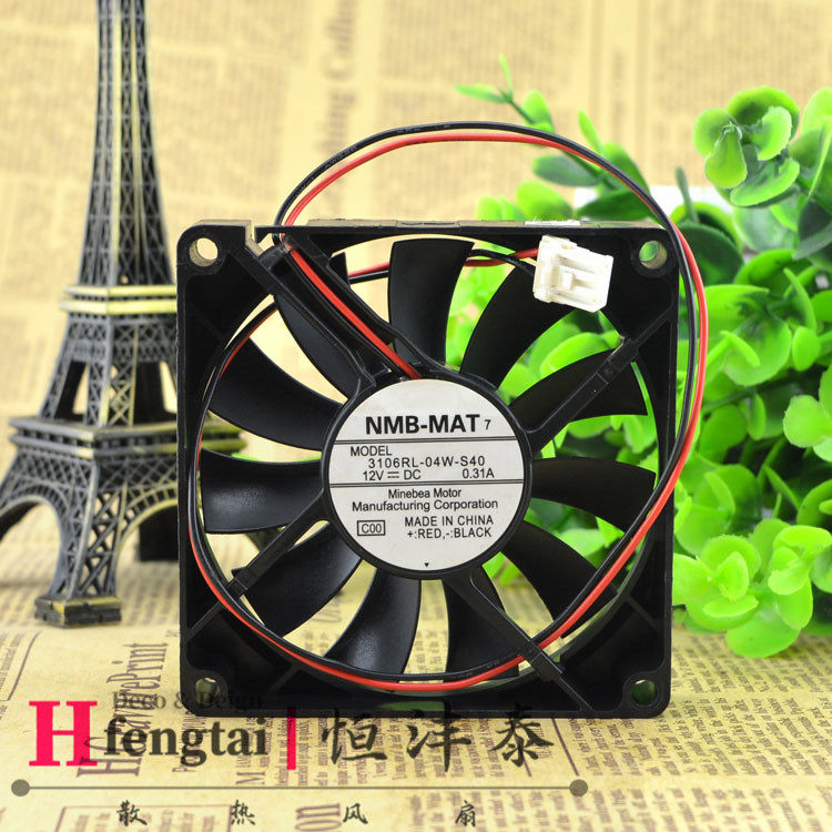 NMB 3106rl-04w-s40 8CM 8015 12V 0.31A 双滚珠 超静音风扇 机箱