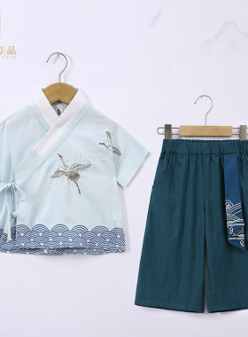 中国风薄款男童汉服超仙复古装夏
