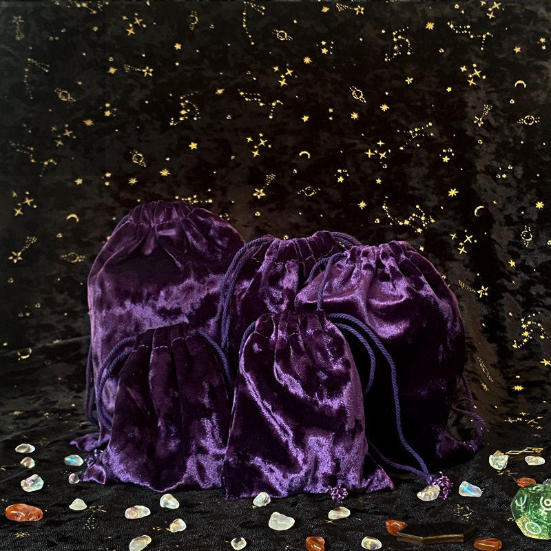 2023新款抽绳黑色珠光绒布袋符文骰子袋塔罗牌布袋子水晶紫束口袋,包装,绒布袋,淘宝优惠券,粉丝福利购,淘宝优惠卷