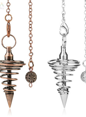 包邮旋转镂空金属灵摆包邮链子灵气聚集螺旋仿古铜欧美冥想挂坠