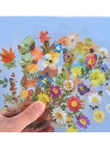 Пластиковая наклейка для контуринга, в цветочек, со снежинками