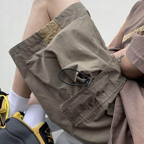 夏季薄款美式机能工装短裤男