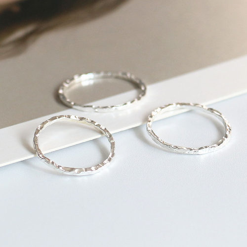 极简冷淡风s925纯银INS风戒指