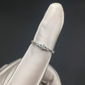 S925纯银闭口戒指小碎钻金色微镶纤细显瘦日系小清新女戒送女闺蜜