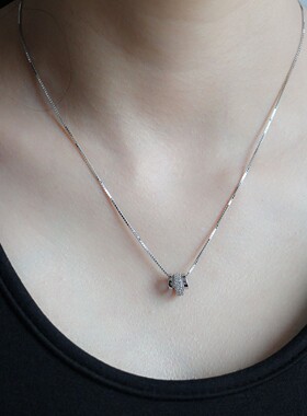 S925纯银小蛮腰项链女款锁骨链