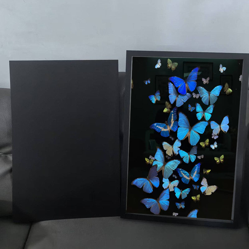 24寸40x60中空2厘米入户玄关装饰画客厅背景墙挂画钢化玻璃标本框