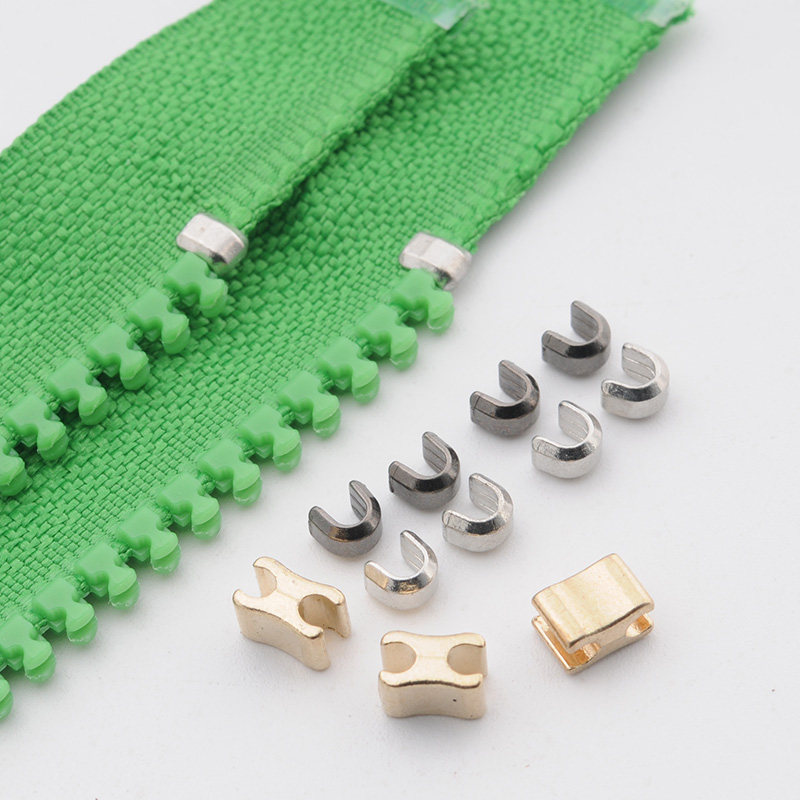 3号5号8号拉链配件金属上止U型前码工字码尼龙卡子口拉头防脱落