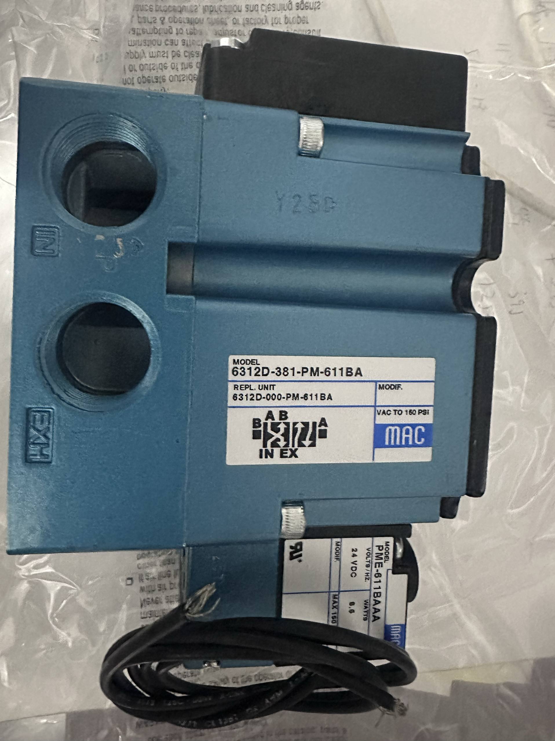 美国MAC电磁阀6312D-381-PM-611BA全新原装现货