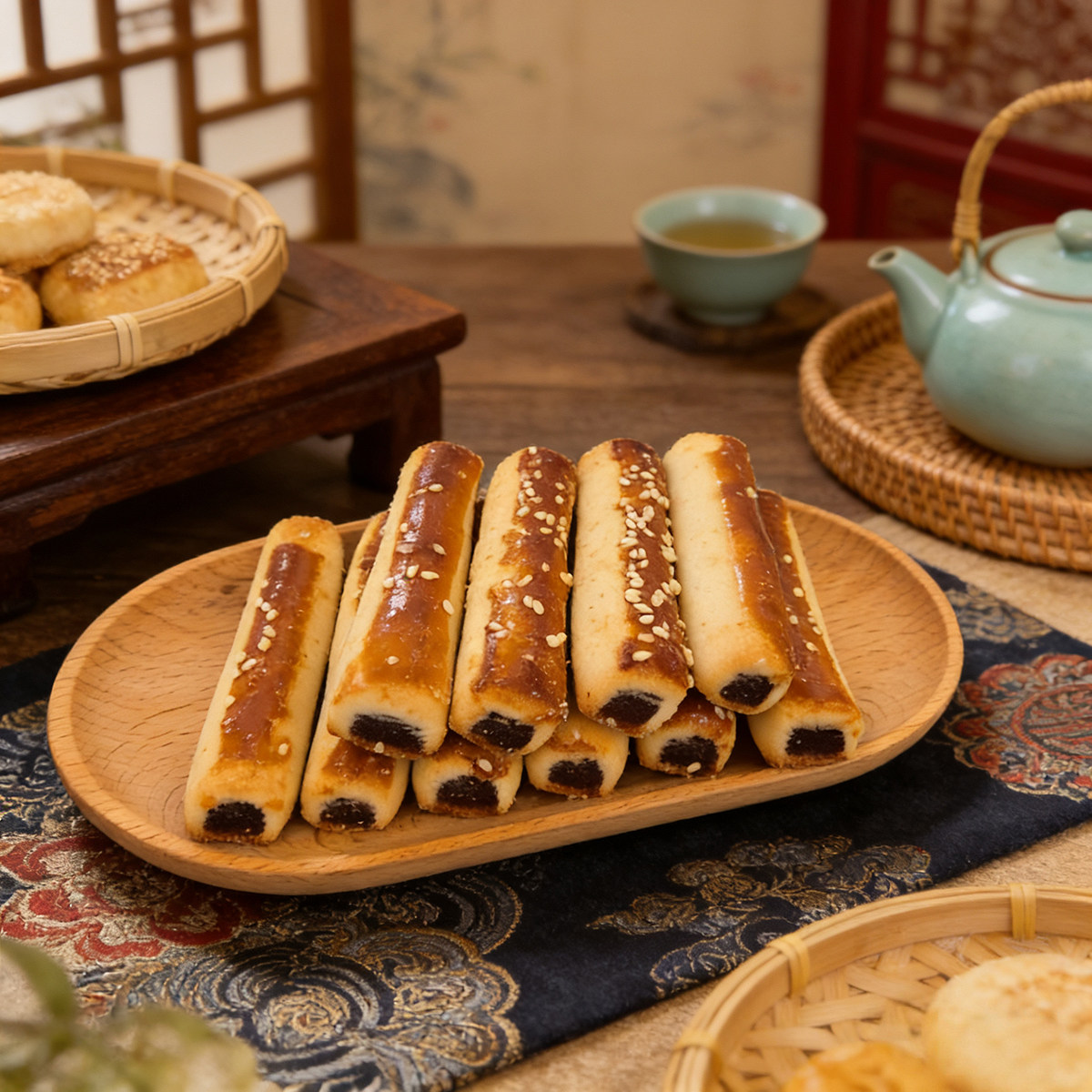 东北特产吉林老字号福源馆山楂枣泥豆沙酥条新中式糕点传统糕点心