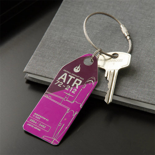 德国AviationTag 蒙古匈奴航空ATR72 飞机蒙皮 行李牌钥匙扣礼物