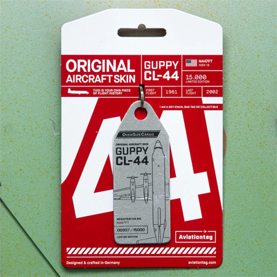 德国Aviationtag 超级古比鱼 Super Guppy/CL-44 飞机蒙皮行李牌