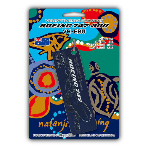 Airlinertags 澳洲航空 波音B747 限量退役飞机蒙皮行李牌钥匙扣