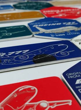 Airlinertags限量钥匙扣行李牌波音747空客A380飞机蒙皮纪念挂件