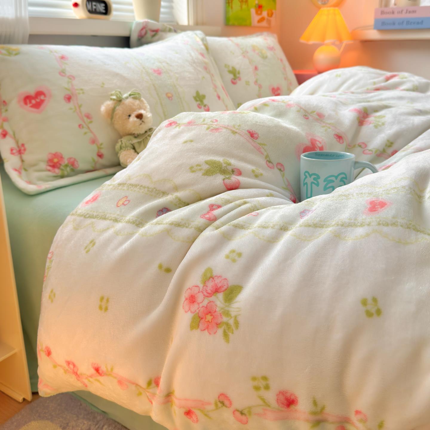 冬季加厚牛奶绒被套单件加绒毛绒