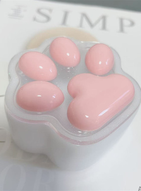 猫爪收纳盒水晶滴胶首饰盒罐个性成品摆件DIY生日礼物女手工定制