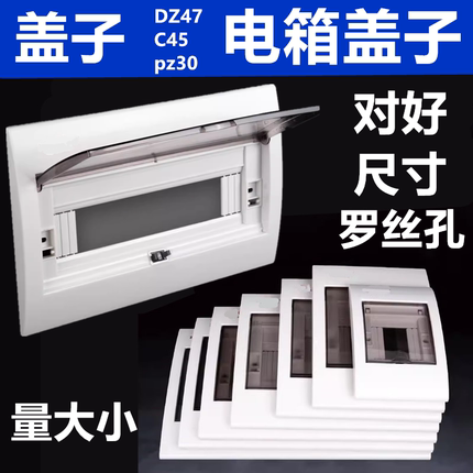 C45型电箱盖子珠江奇胜俊朗展业DZ47豪华塑胶面盖漏电开关箱盖子