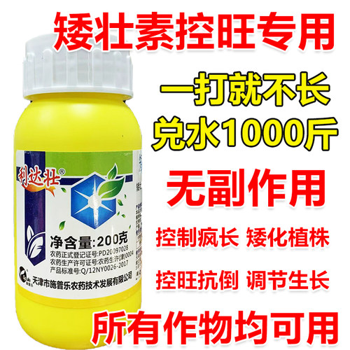 矮壮素控旺剂生长调节剂小麦花生玉米果树蔬菜瓜果矮化植株不旺长