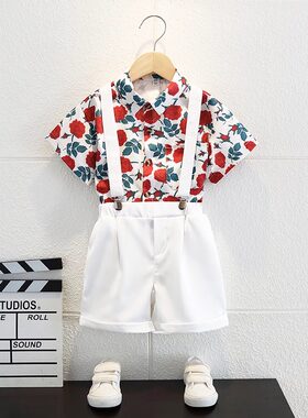 西装夏天休闲英伦风背带裤礼服