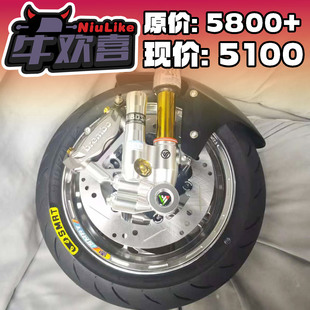 布雷博水鸟 比博士GS5PRO前轮套装 车魔人三星 玛吉斯轮胎 九号M5