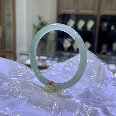 晴底翡翠缅甸A货冰糯种叮当手镯