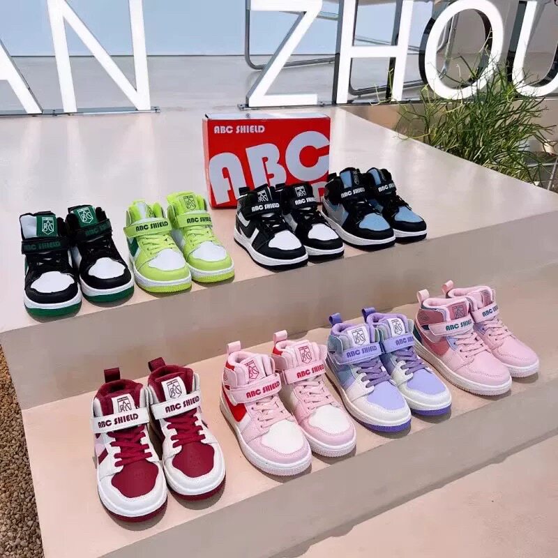 【高帮】加绒板鞋儿童童鞋冬季新款二棉鞋 运动鞋男女童鞋子