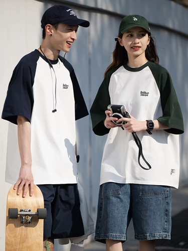 Хлопковая японская футболка, рубашка, короткий рукав